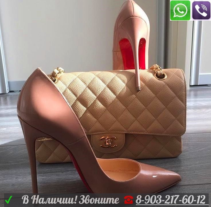 2.55 Шанель Сумка Chanel Flap Икра Кожа Номер - фото 7 - id-p99195492