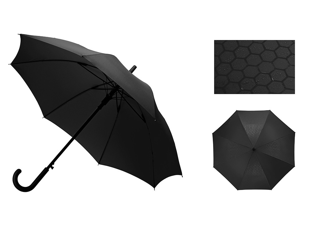 Зонт-трость полуавтомат Wetty с проявляющимся рисунком, черный - фото 1 - id-p99321449