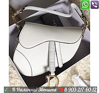 Сумка Christian Dior Saddle Белая Диор