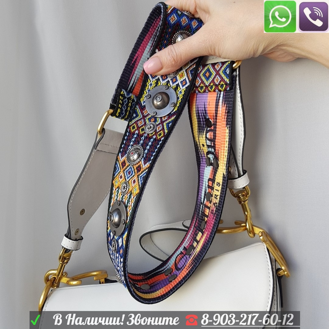 Сумка Christian Dior Saddle Белая Диор - фото 5 - id-p99197859