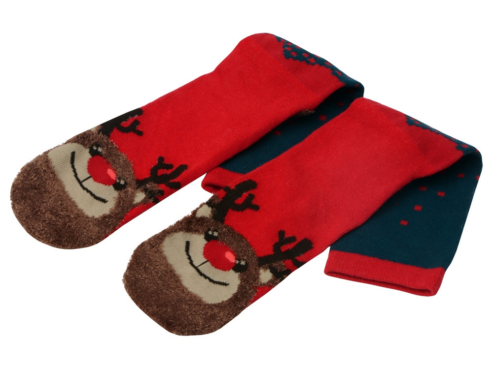Набор носков с рождественской символикой в мешке женские, 2 пары, красный - фото 3 - id-p99321468