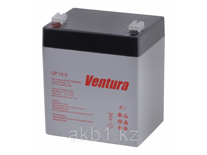 Аккумуляторная батарея VENTURA GP 12-5 (12V 5Ah) 90мм 70мм 107мм - фото 2 - id-p99328008