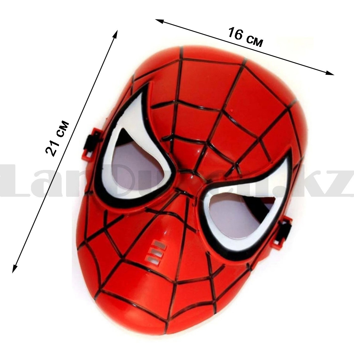 Маска Человек паук из прочного пластика (красная) - фото 2 - id-p85121432