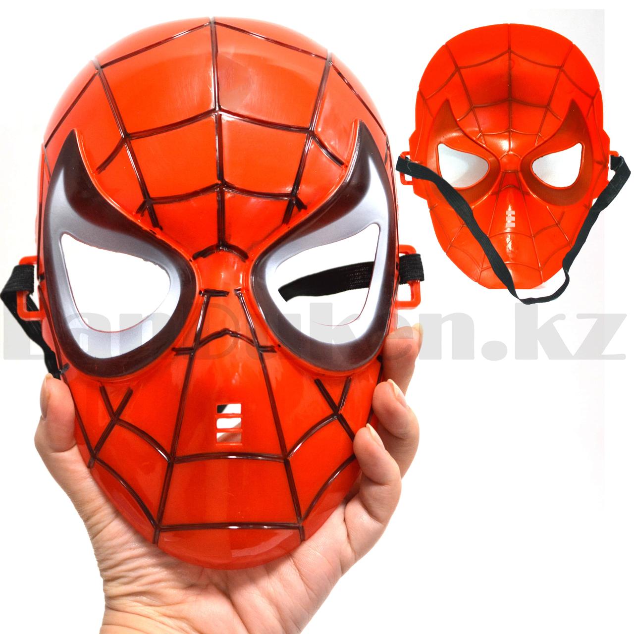 Маска Человек паук из прочного пластика (красная), фото 1