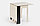 Стол раскладной Премьера пикард, чёрный фон 18(76,5/135)х74х65 см, фото 2