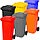 ЗЕЛЕНОЕ Урна для мусора, 80л, цветная, фото 2