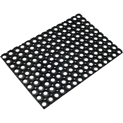 Коврик 100x200x1,6 см (Индия) резиновый ячеистый грязесборный черный - фото 2 - id-p99330084