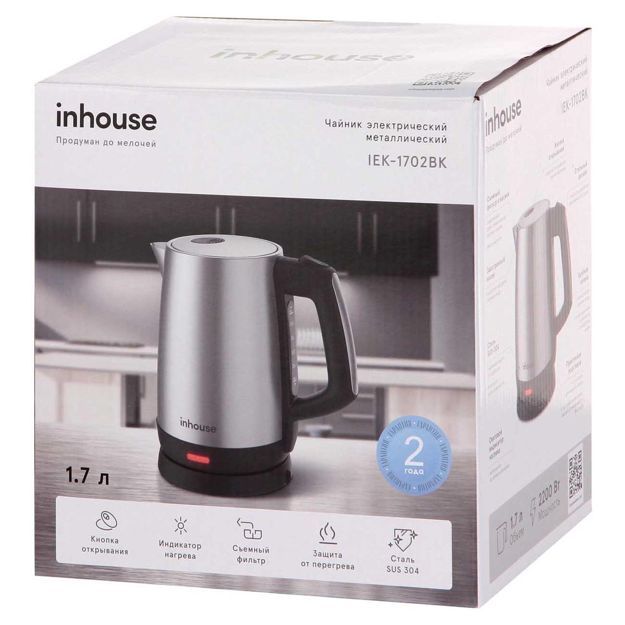 Чайник электрический 1,7 л IEK-1702BK/Inhouse