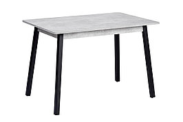 Стол раздвижной Корфу, бетон, чёрный 110(141)х75х70 см