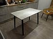 Стол раздвижной Корфу, бетон, чёрный 110(141)х75х70 см, фото 6