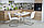 Стол раздвижной Сиэтл белый, хром 110(170)х75х68 см, фото 9