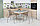 Стол раздвижной Сидней опал серый, выбеленный дуб, сатин 120(165)х75х80 см, фото 2