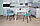 Стол раздвижной Давос Белый 120(151)х75х70 см, фото 2