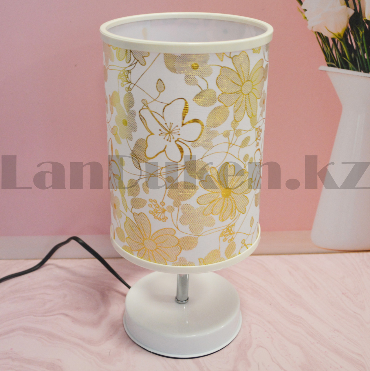 Настольная лампа C08 A цветы золотистые - фото 4 - id-p99334027