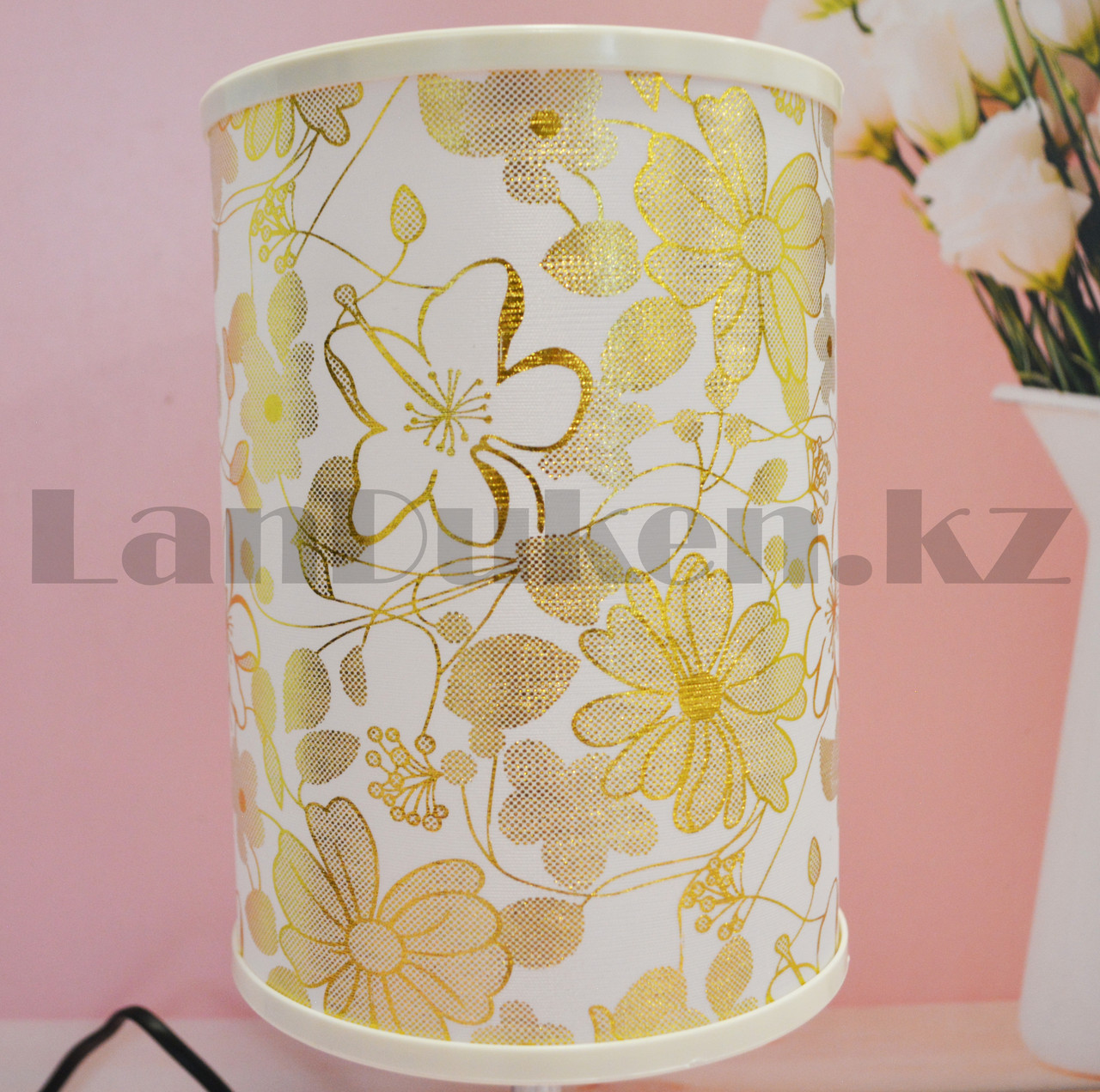 Настольная лампа C08 A цветы золотистые - фото 3 - id-p99334027