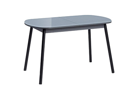 Стол раздвижной Давос Серый, чёрный 120(151)х75х70 см, фото 2