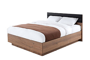 Кровать с подъёмным механизмом Neo 140х200 см, дуб табачный Craft, чёрный, фото 2