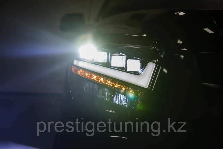 Передние фары на Toyota Tundra 2013-21 дизайн 4 LED - фото 2 - id-p99334897