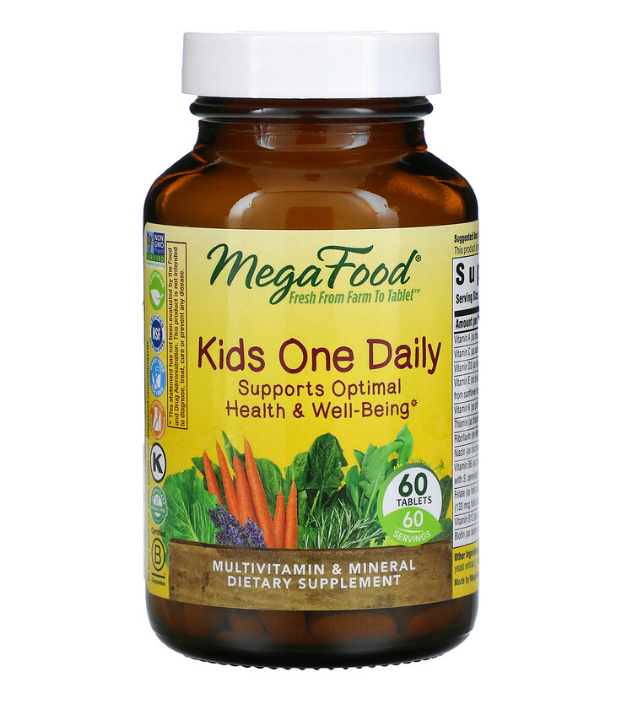 MegaFood, Kids One Daily, витамины для детей, 60 таблеток