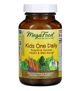 MegaFood, Kids One Daily, витамины для детей, 60 таблеток