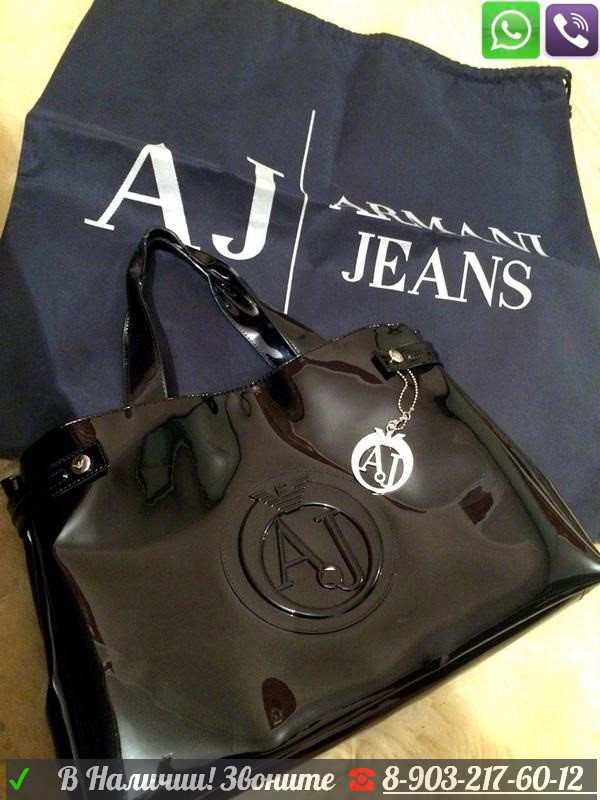 Armani Лаковая Jeans Сумка Giorgio Армани - фото 4 - id-p99195962