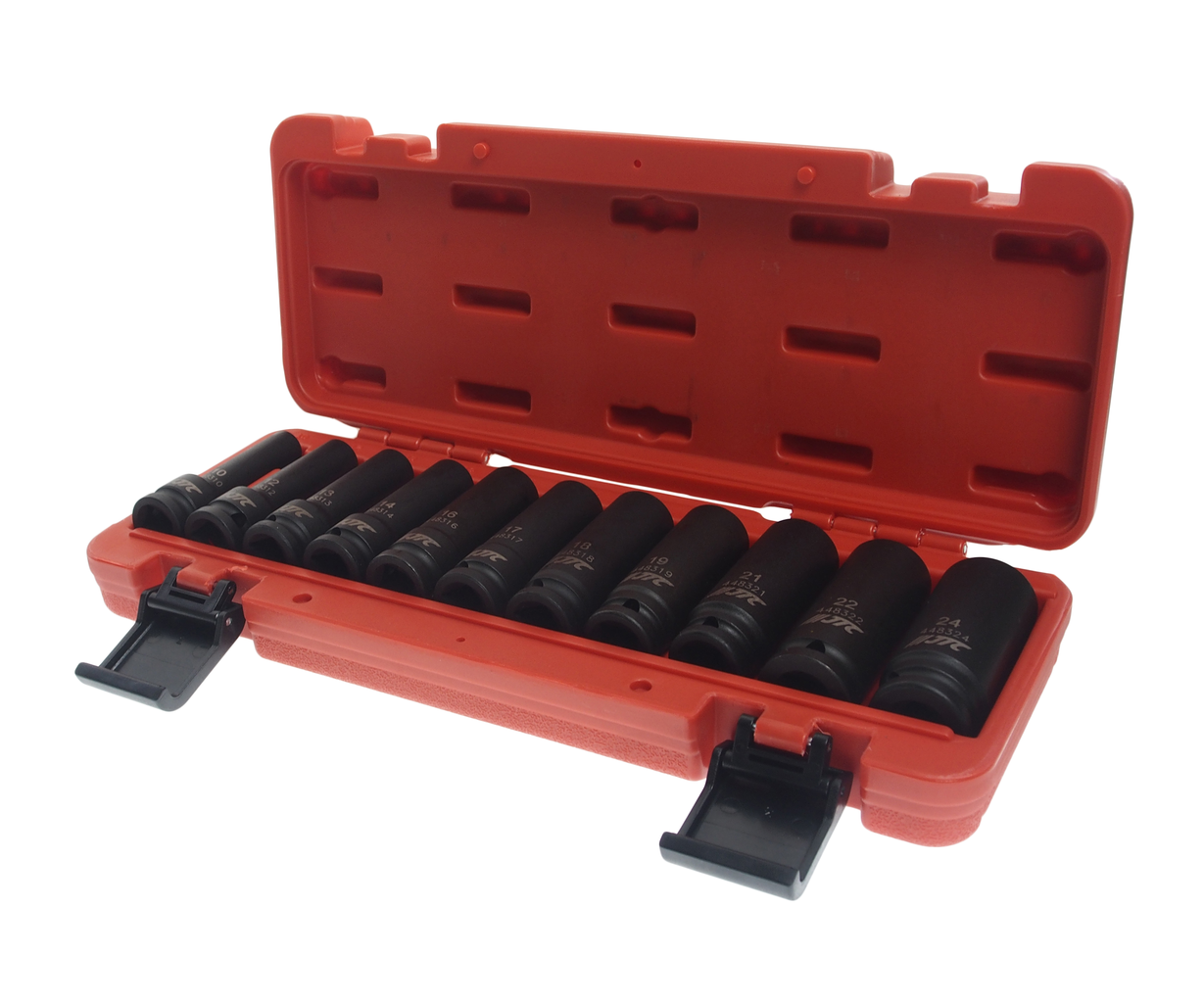 JTC Набор головок торцевых 1/2" 12-ти гранных 10-24мм ударных глубоких 11 предметов JTC, фото 1