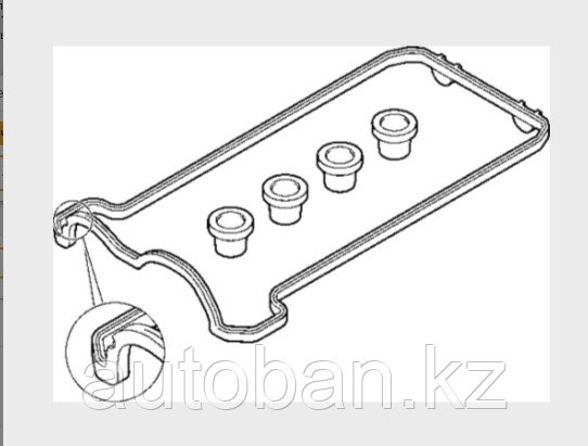 Прокладка клапанной крышки левая ELRING Mercedes W124/W140 V-4.2-5.0 M119 91-95 - фото 2 - id-p99335948