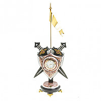 Часы "Щит с флагом" змеевик мрамор креноид 116687