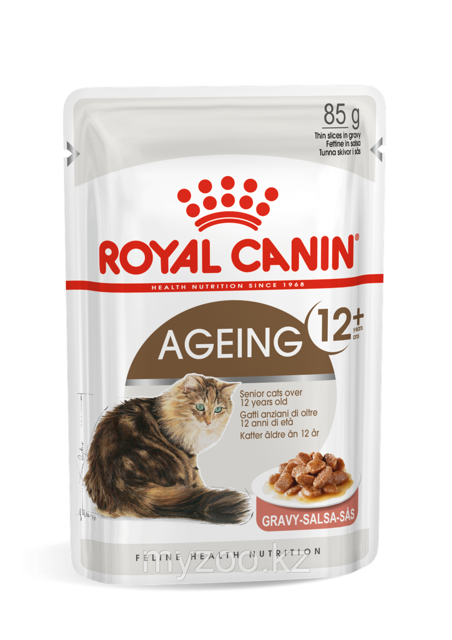 Royal Canin AGEING +12 кусочки для пожилых кошек в соусе, 1*85гр - фото 1 - id-p69897153