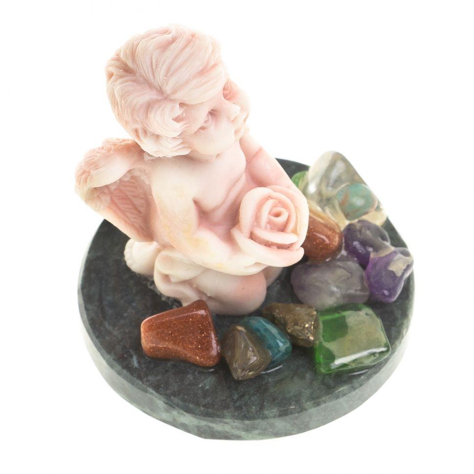 Сувенир из мрамолита "Ангел с розой" 117706 - фото 2 - id-p80872556