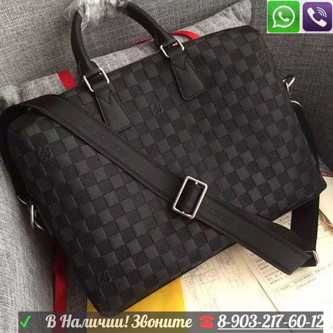 Louis Vuitton Черная Сумка Jour Луи Виттон Портфель Мужской - фото 1 - id-p99196000