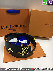 Ремень Louis Vuitton Черный Луи Виттон с декором LV