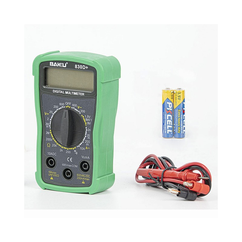 Мультиметр цифровой Baku BK-830D+, Green-Black