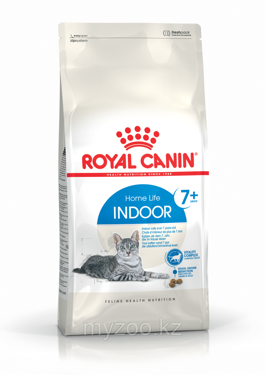 Royal Canin INDOOR 7+  для стареющих кошек домашнего содержания ,400гр