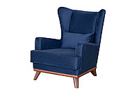 Кресло Людвиг, синий, коричневый, фото 1