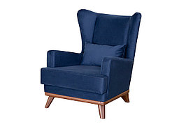 Кресло Людвиг, синий, коричневый