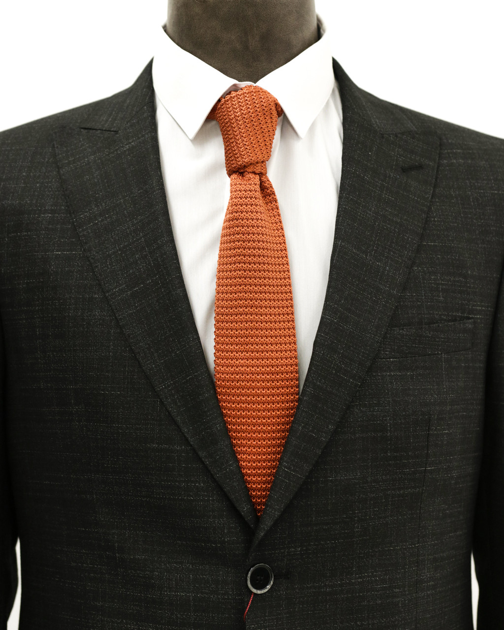 Мужской галстук «UM&H jrs18» оранжевый (полиэстер), фото 1