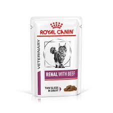 Влажный корм для кошек с болезнями почек Royal Canin RENAL BEEF CAT POUCH 1*85 g ( говядина )