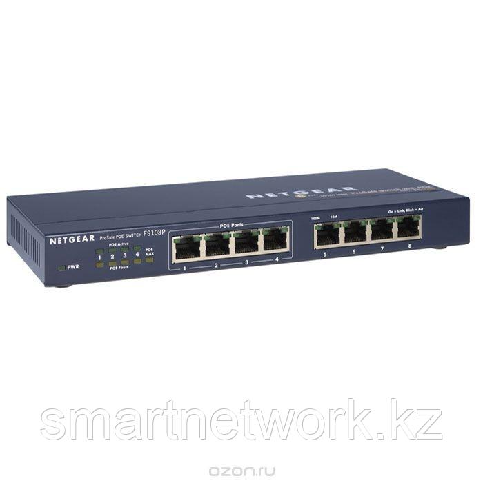 Коммутатор Netgear ProSafe Fast Ethernet FS108P - фото 2 - id-p99358877
