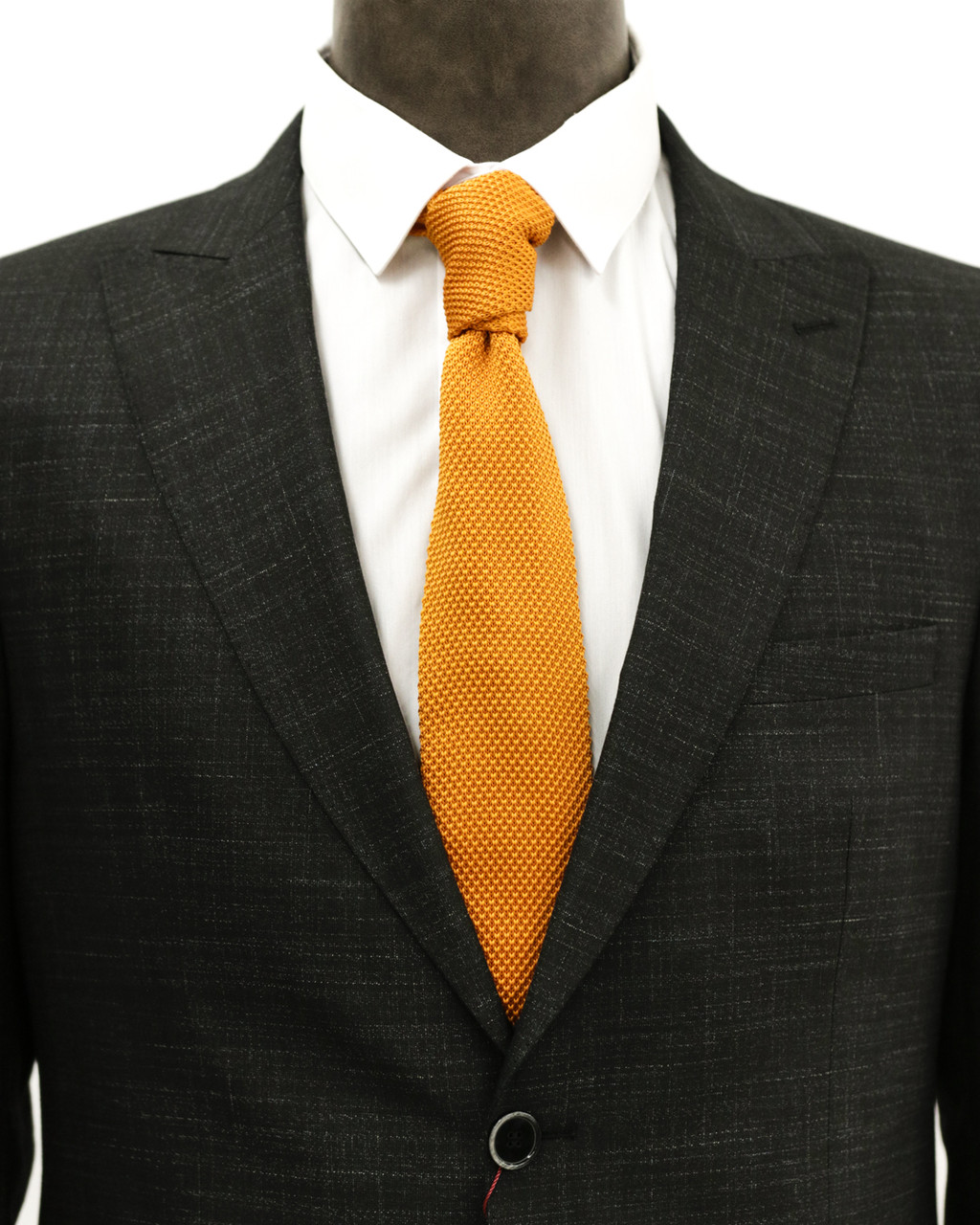 Мужской галстук «UM&H jrs15» оранжевый (полиэстер), фото 1