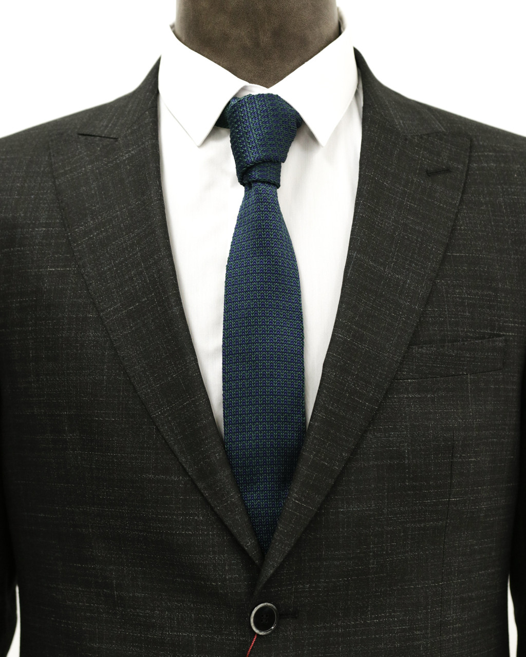 Мужской галстук «UM&H jrs14» синий (полиэстер), фото 1