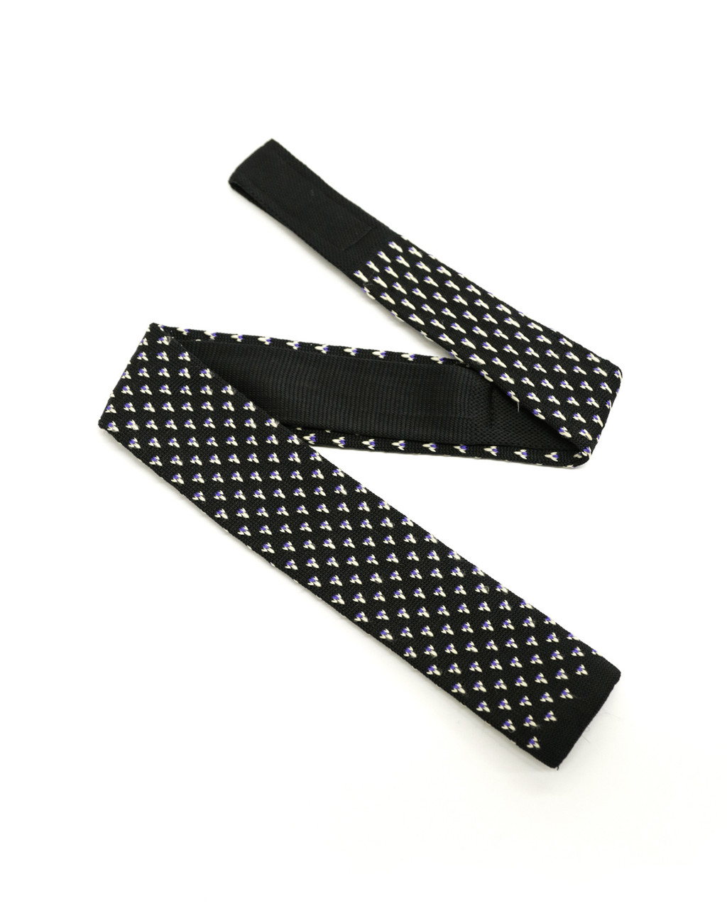 Мужской галстук «UM&H jrs8» черный (полиэстер) - фото 3 - id-p99358998