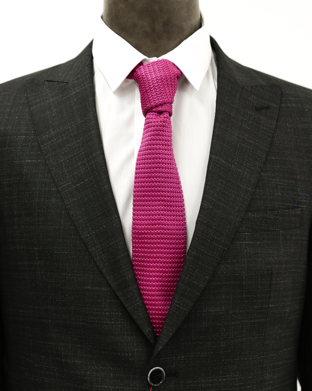 Мужской галстук «UM&H jrs3» розовый (полиэстер)