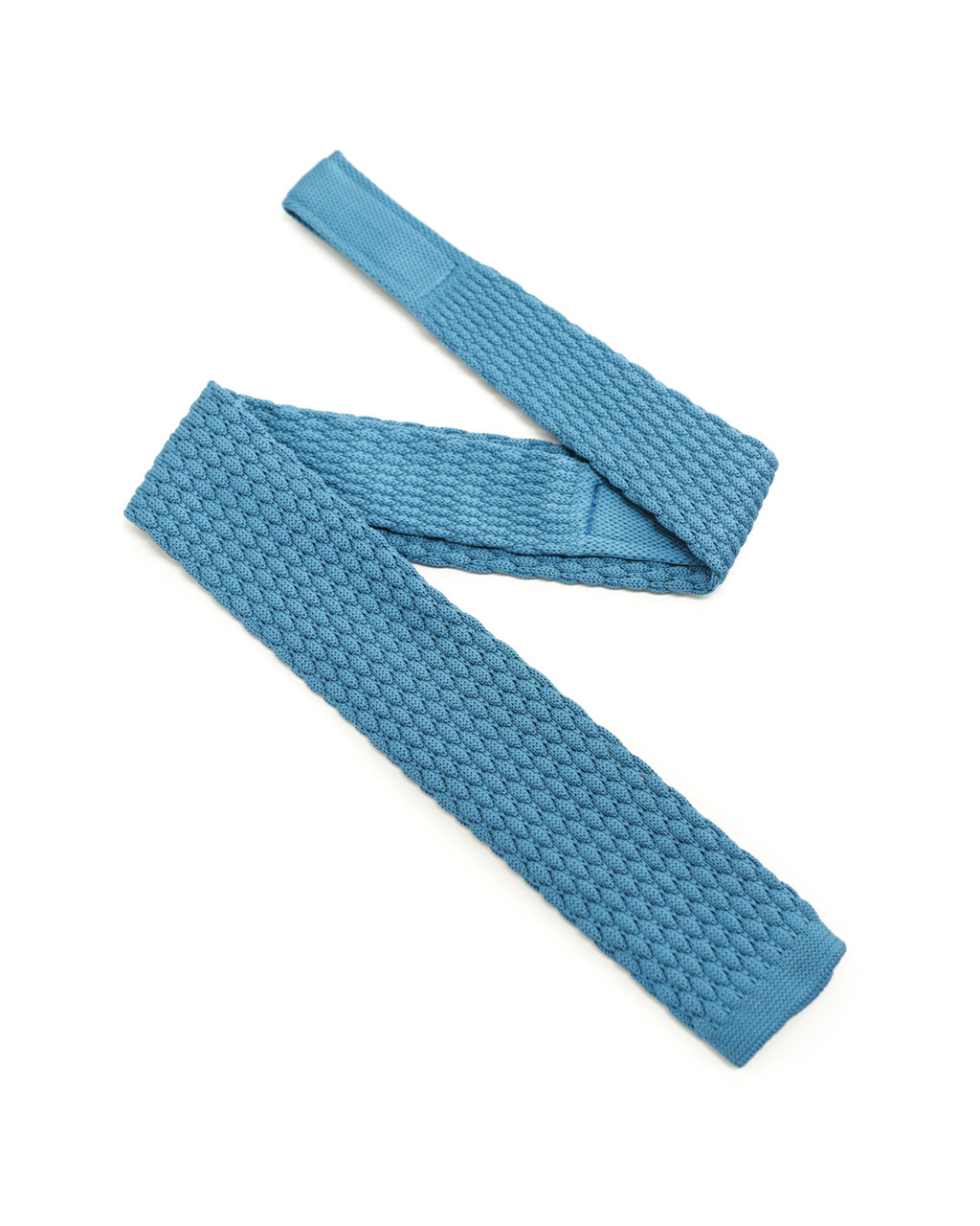 Мужской галстук «UM&H jrs2» бирюзовый (полиэстер) - фото 3 - id-p99359442