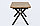 Стол раздвижной Jerome светлый дуб, чёрный 140(180)х76х80 см, фото 2