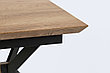Стол раздвижной Jerome светлый дуб, чёрный 140(180)х76х80 см, фото 4