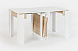 Стол раздвижной СП дуб Сонома, белый 39,2(239,2)х75,6х80 см, фото 2