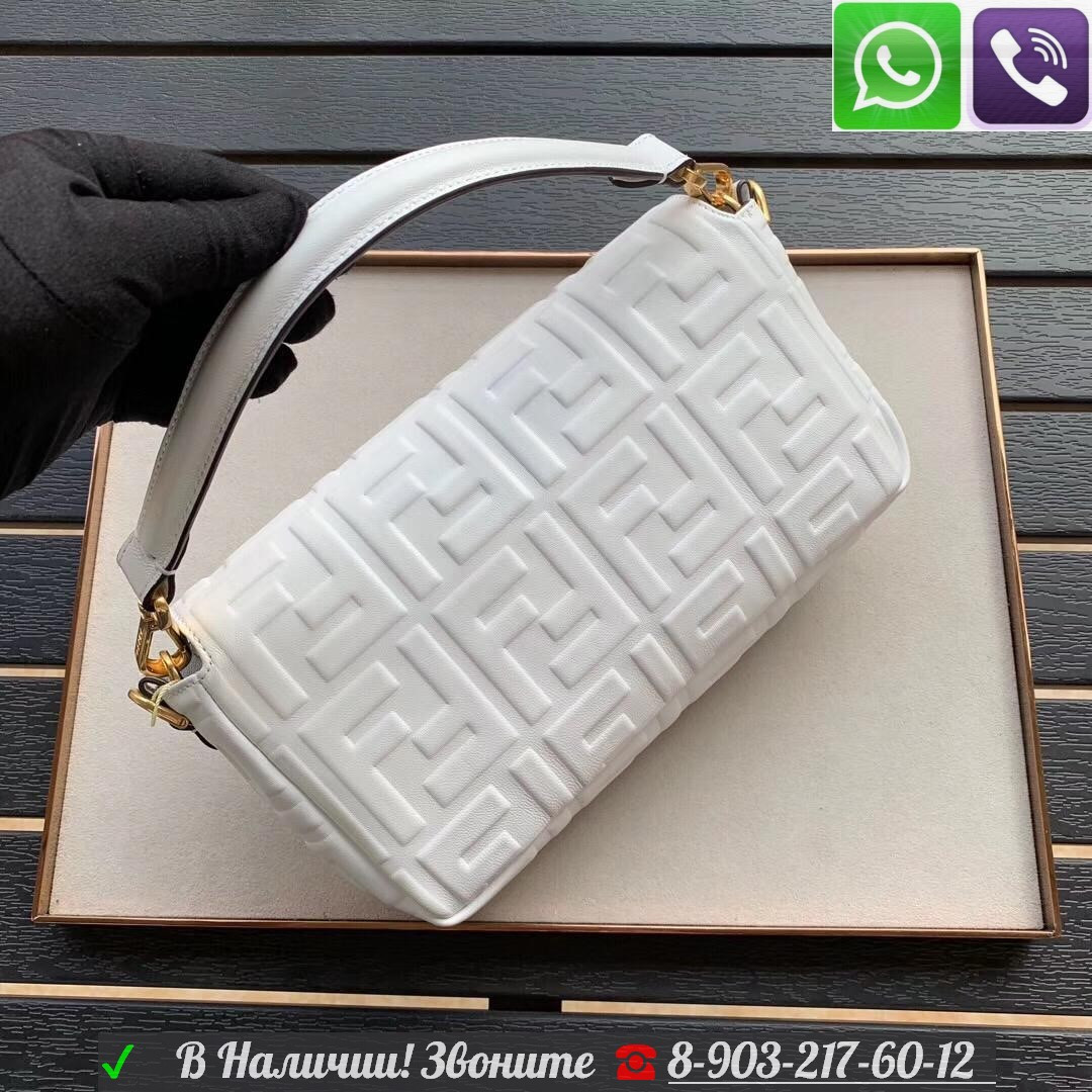 Сумка Fendi baguette Фенди клатч с логотипом