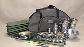 Набор туристической посуды, сумка пикник на 6 персон, нержавеющая сталь (Пикник по-русски), фото 3