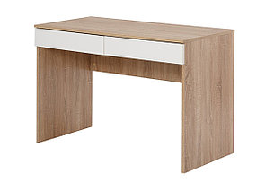 Письменный стол Рокс, дуб Сонома, скандинавский белый 110х75х55 см, фото 2